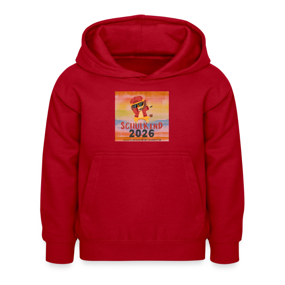 Glückskrieger Hoodie – Schulkind 2026 - red