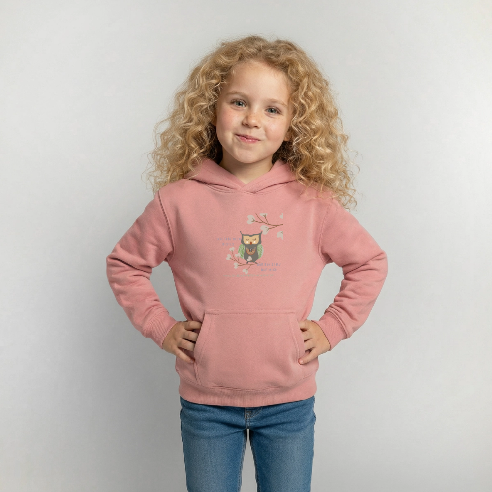 Glückskrieger Hoodie – Stark & Mutig - dusky rose