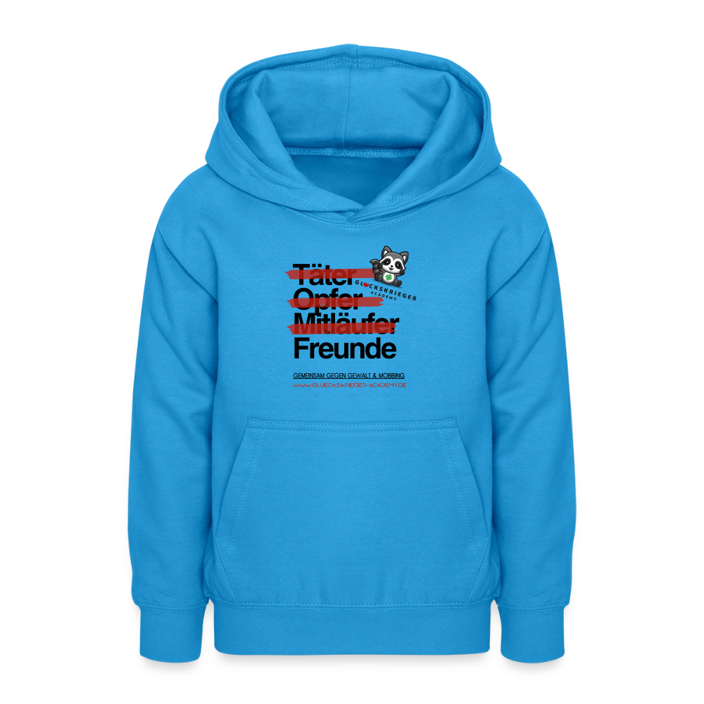 Glückskrieger Hoodie für Teens – Freunde - sea blue