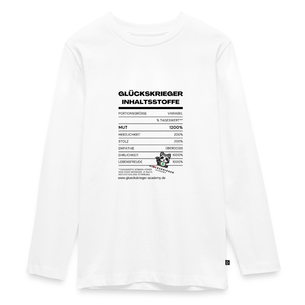 Langarmshirt für coole Teens - white