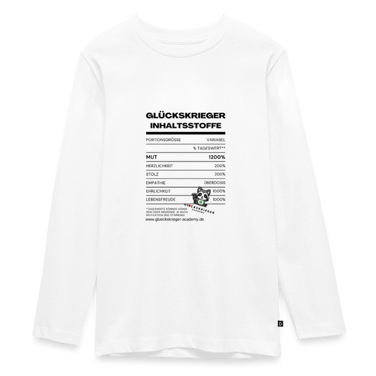 Langarmshirt für coole Teens - white
