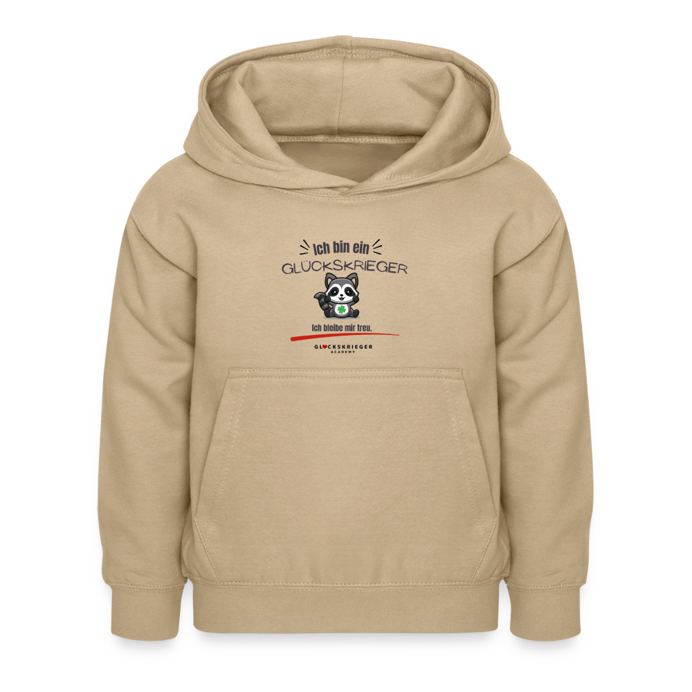 Glückskrieger Hoodie – Stark & Mutig - sand