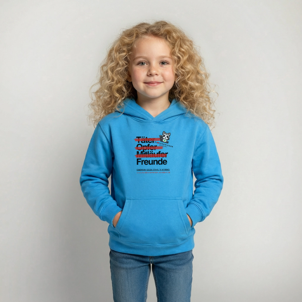 Glückskrieger Hoodie – Freunde - sea blue