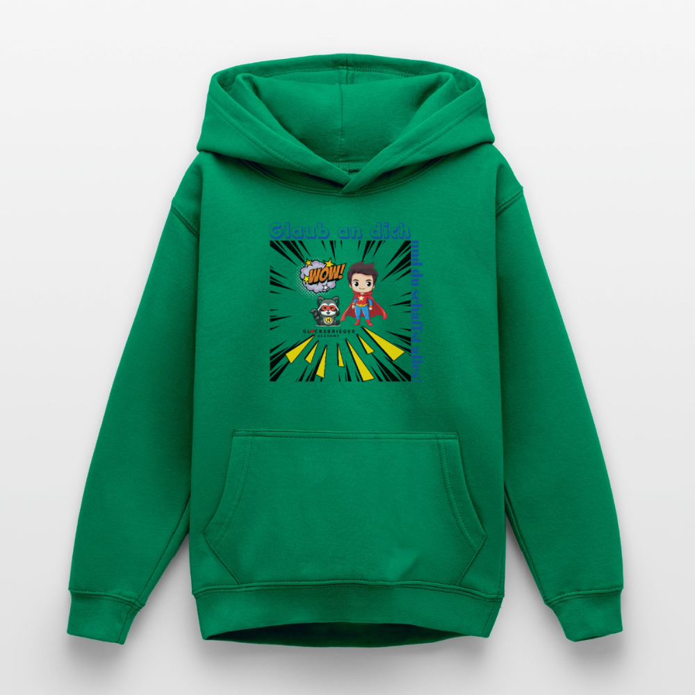 Glückskrieger Hoodie Teens– Glaub an dich - kelly green