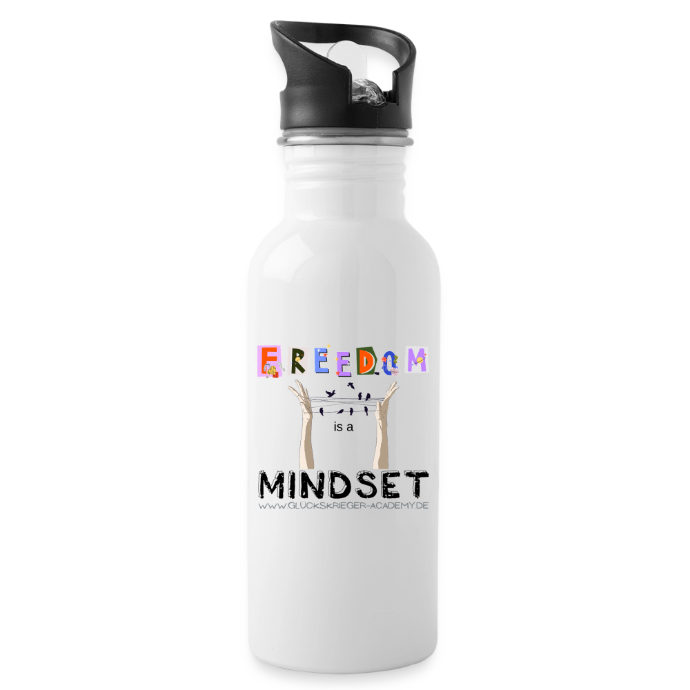 Glückskrieger Trinkflasche – Freedom - white