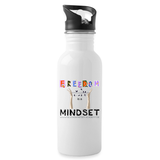 Glückskrieger Trinkflasche – Freedom - white