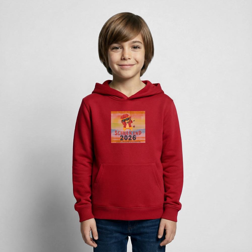 Glückskrieger Hoodie – Schulkind 2026 - red