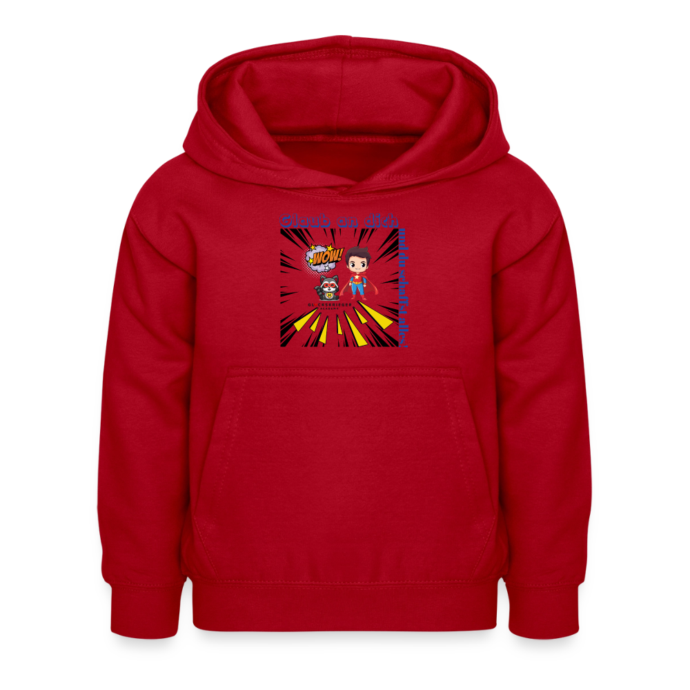 Glückskrieger Hoodie – Stark & Mutig - red