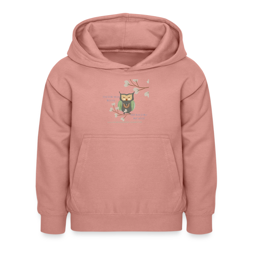 Glückskrieger Hoodie – Stark & Mutig - dusky rose