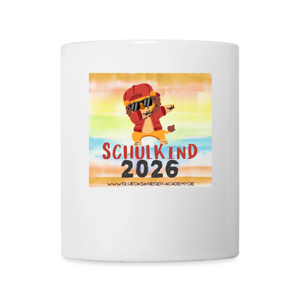 Glückskrieger Tasse – Schulkind 2026 - white