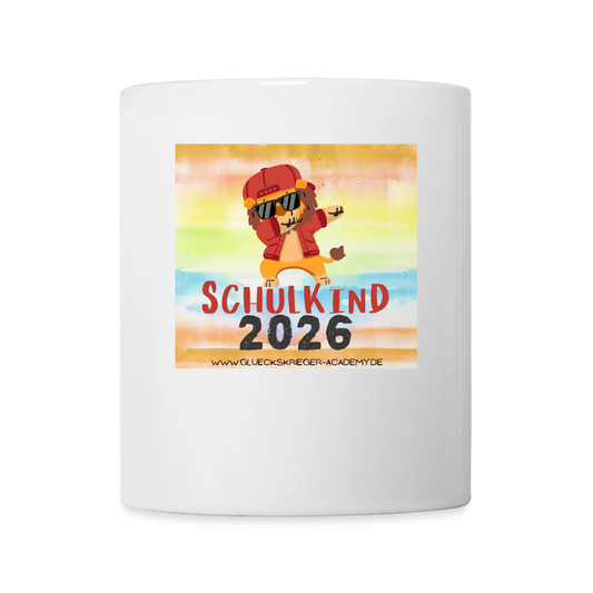 Glückskrieger Tasse – Schulkind 2026 - white