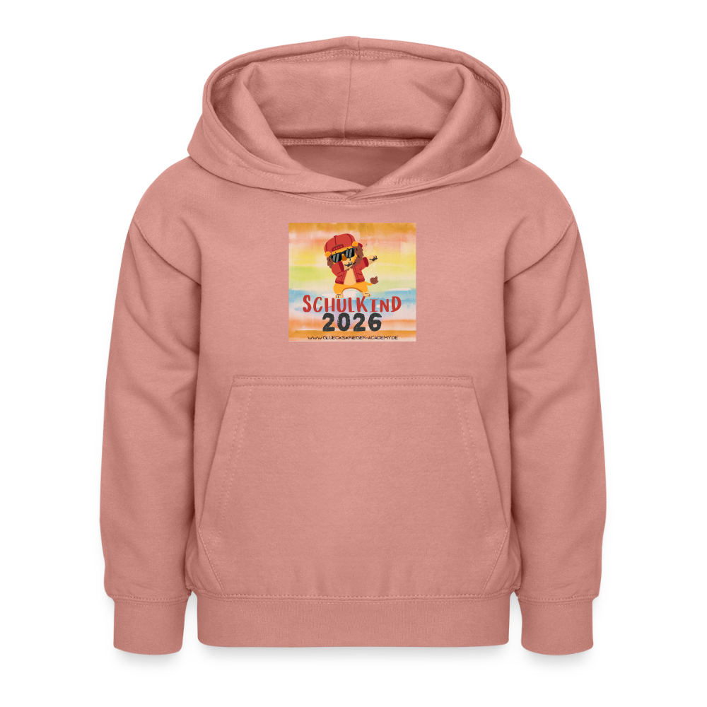 Glückskrieger Hoodie – Schulkind 2026 - dusky rose