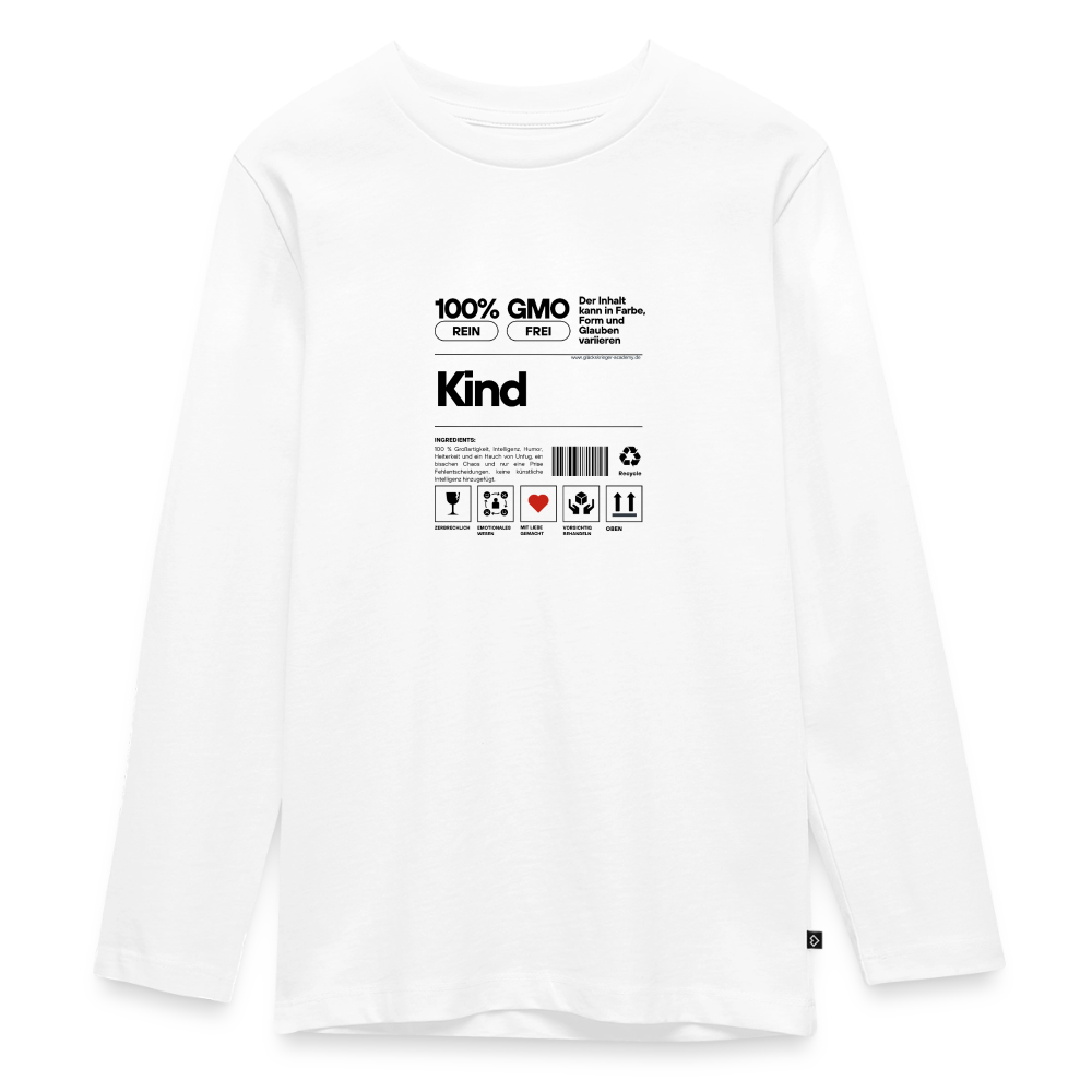 Langarmshirt für coole Teens - white