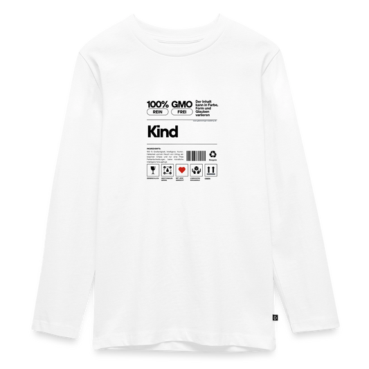 Langarmshirt für coole Teens - white