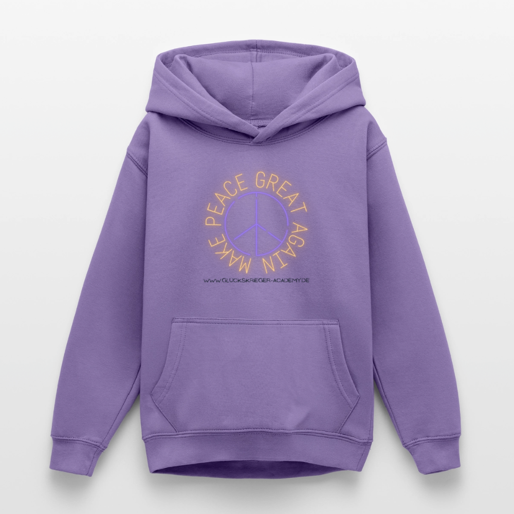 Glückskrieger Hoodie für Teens– Peace - lavender