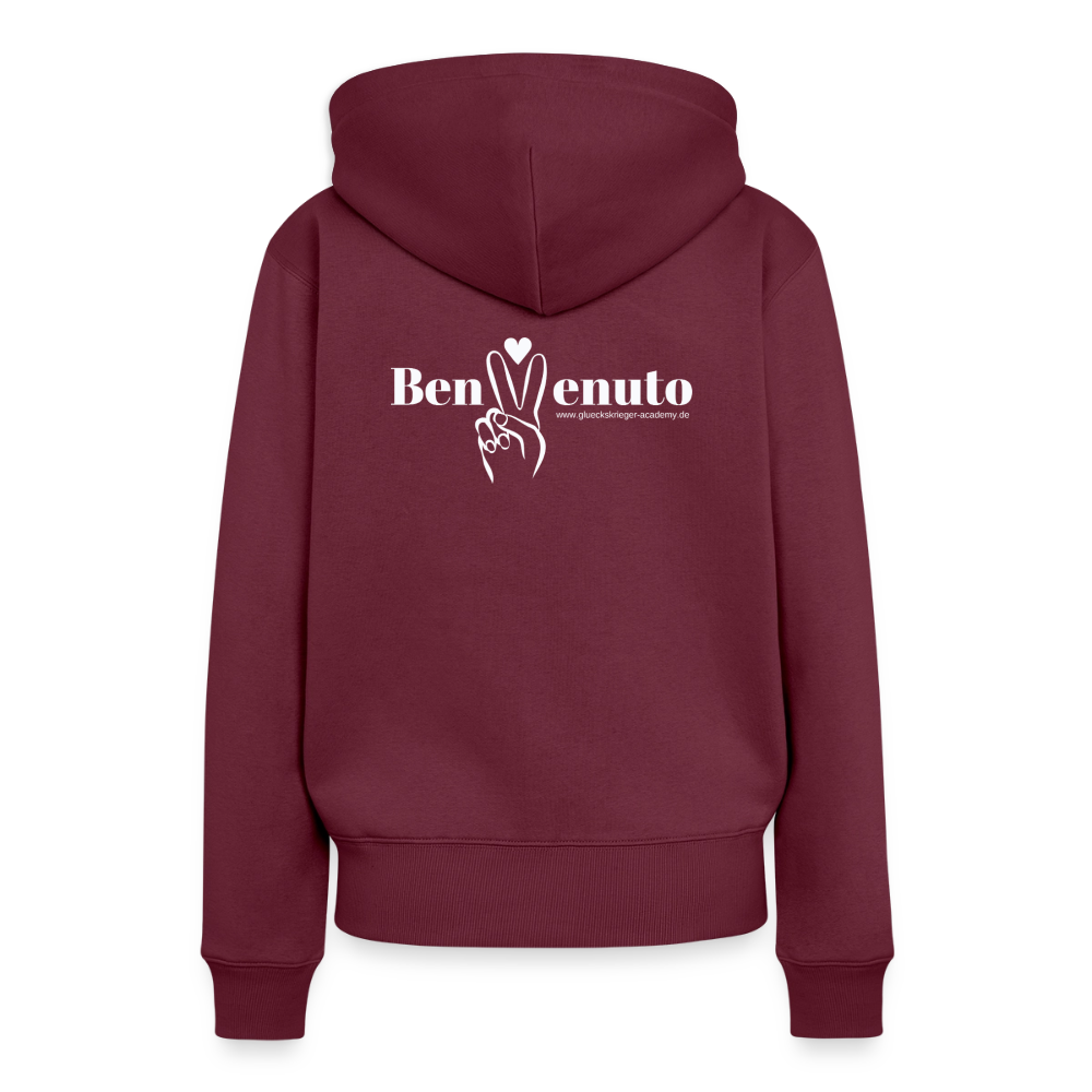Damen Hoodies – Benvenuto - burgundy