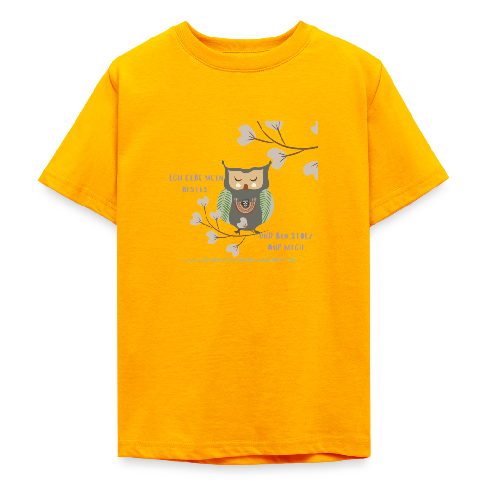 Glückskrieger T-Shirt für Teens – Ich gebe mein Bestes - gold