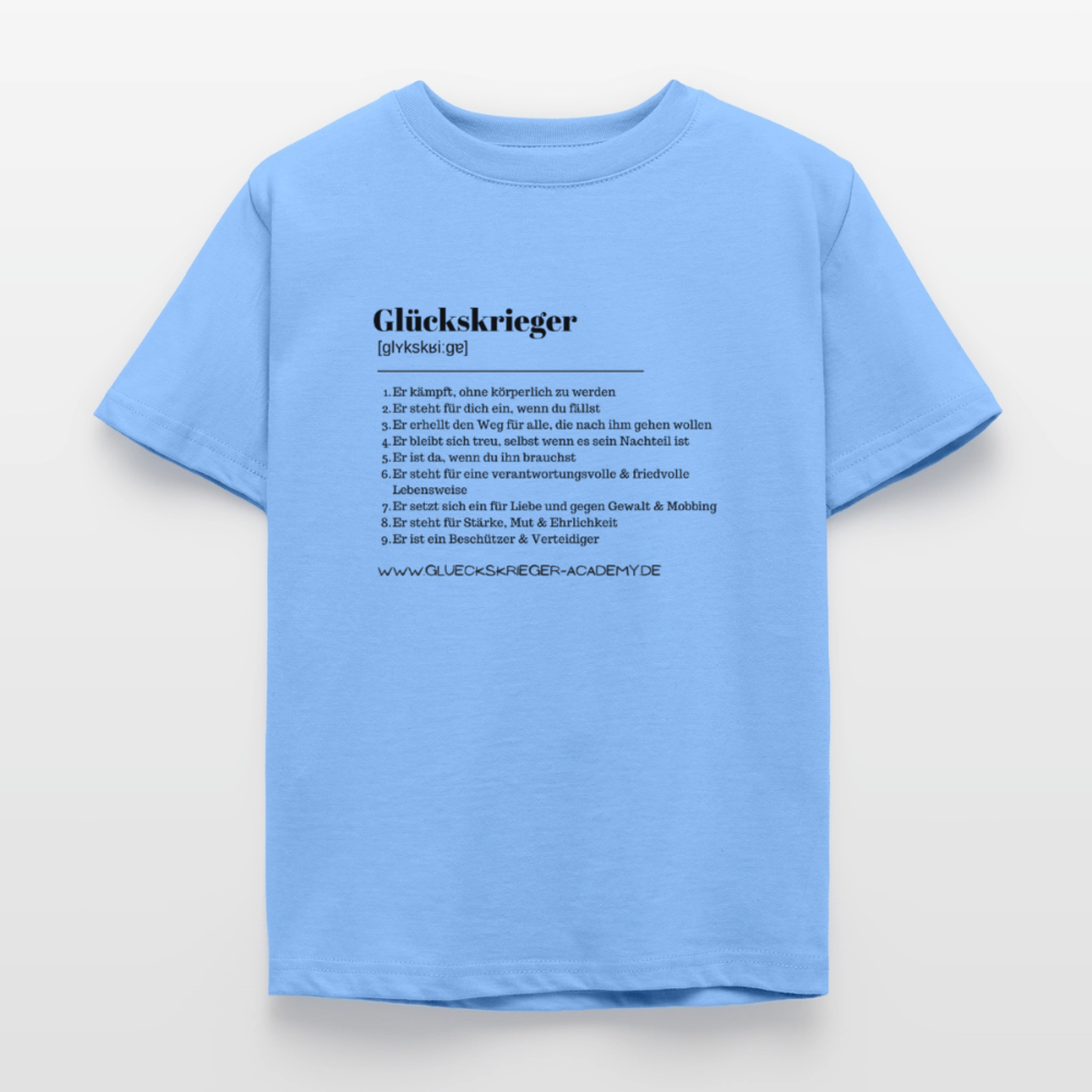 Kinder Shirt - Definition Glückskrieger - sky blue