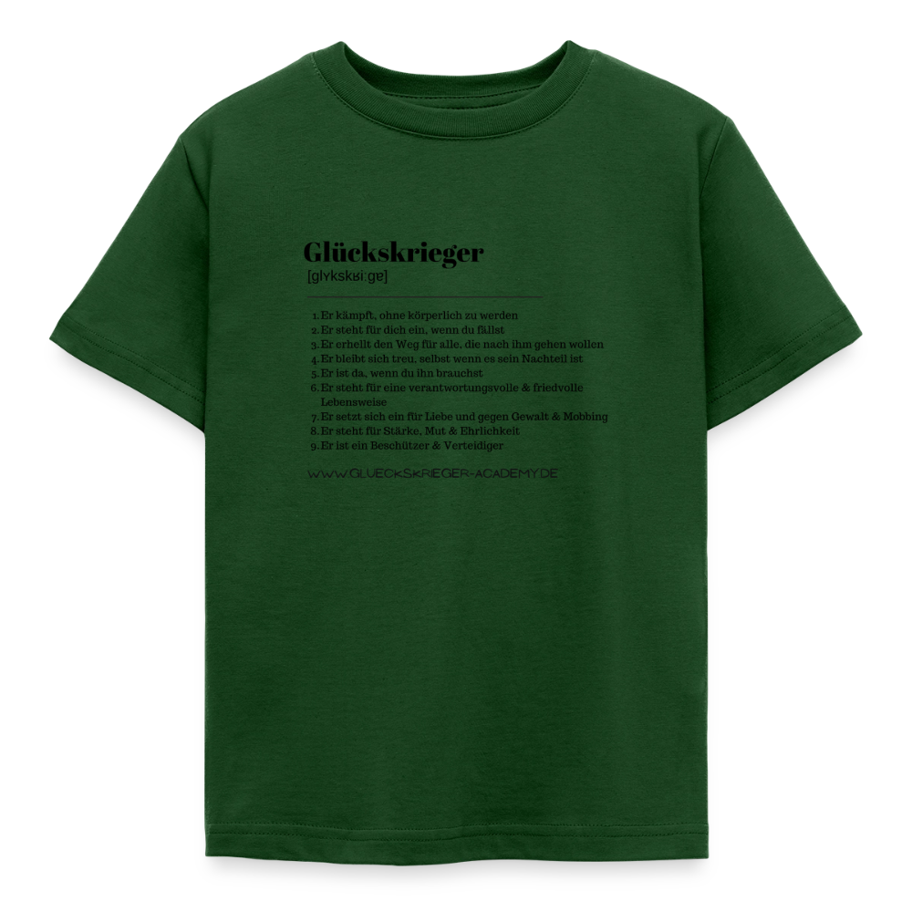 Kinder Shirt - Definition Glückskrieger - forest green