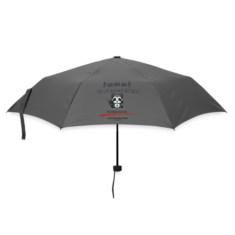 Glückskrieger Regenschirm – Stark durch jedes Wetter - grey