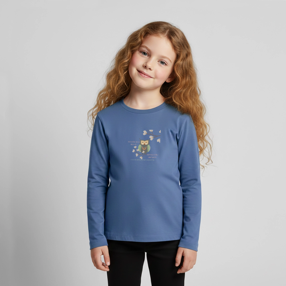 Langarmshirt für kleine Glückskrieger - stone blue