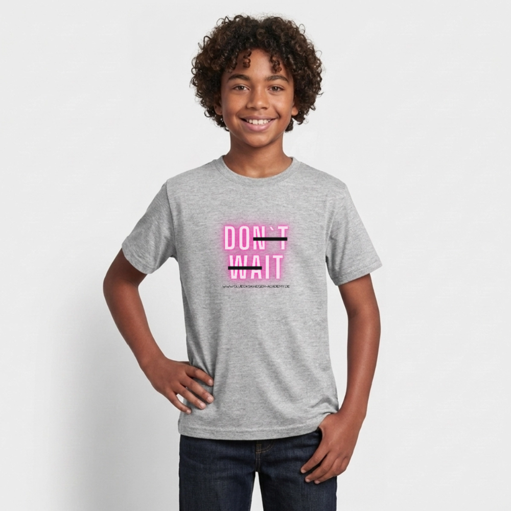 T-Shirt für Teens- Herz - heather grey