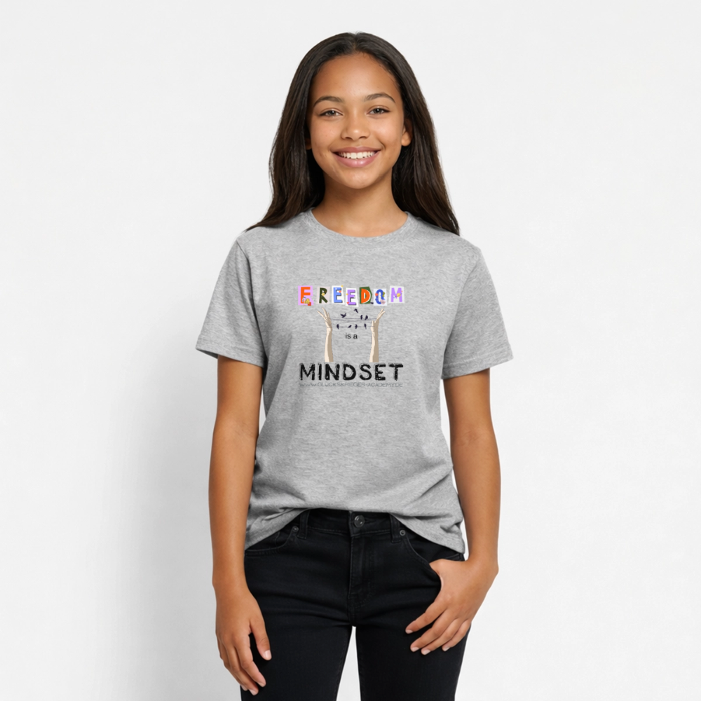 T-Shirt für Teens- Freedom - heather grey