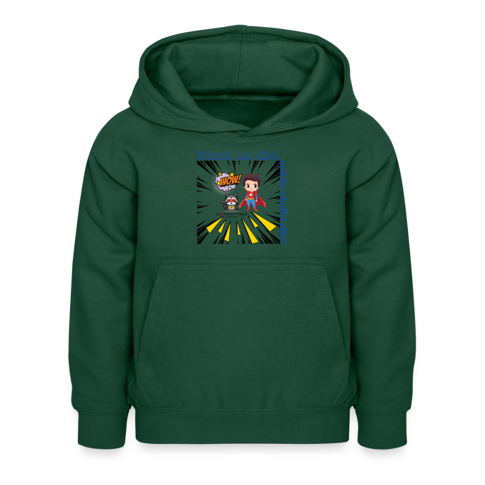 Glückskrieger Hoodie – Stark & Mutig - bottle green