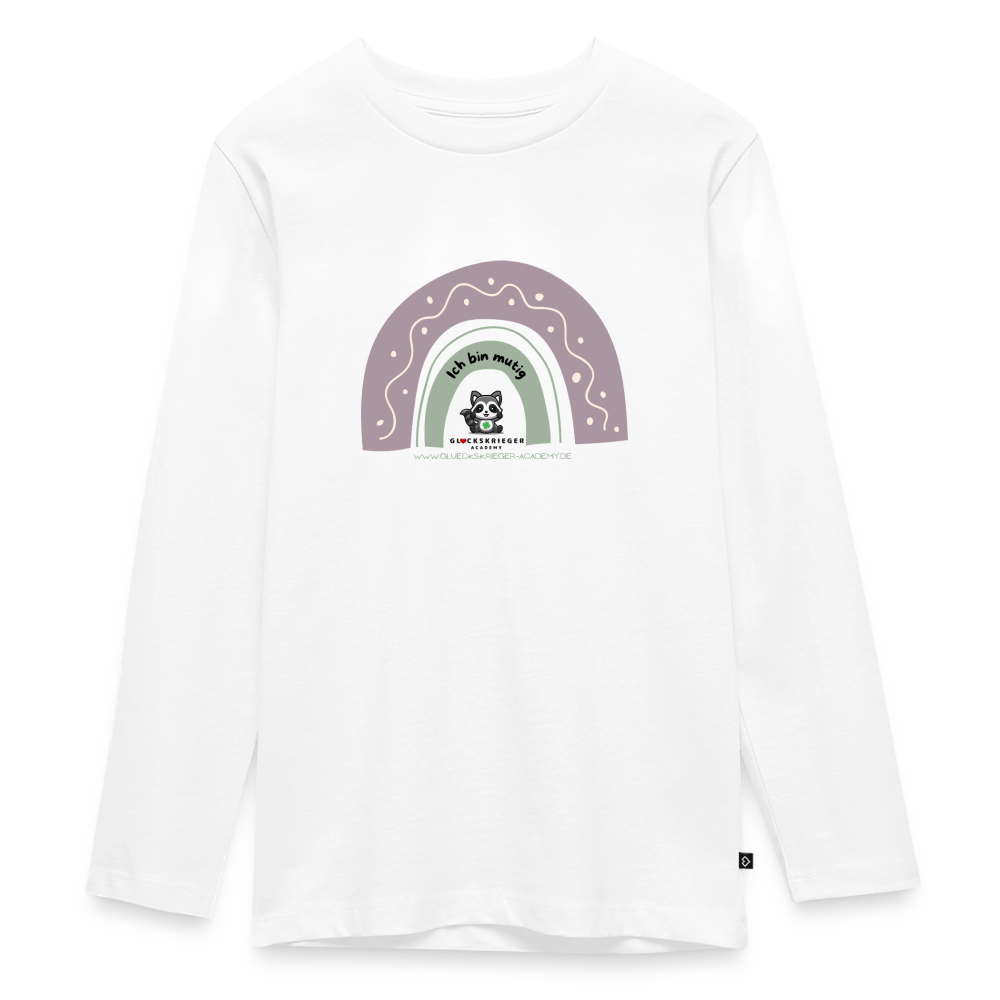 Langarmshirt für coole Teens - white