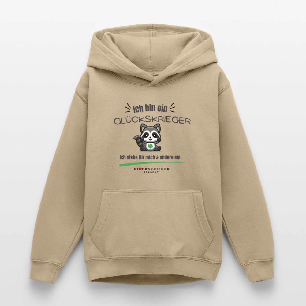 Glückskrieger Hoodie für Teens – Ich bin... - sand