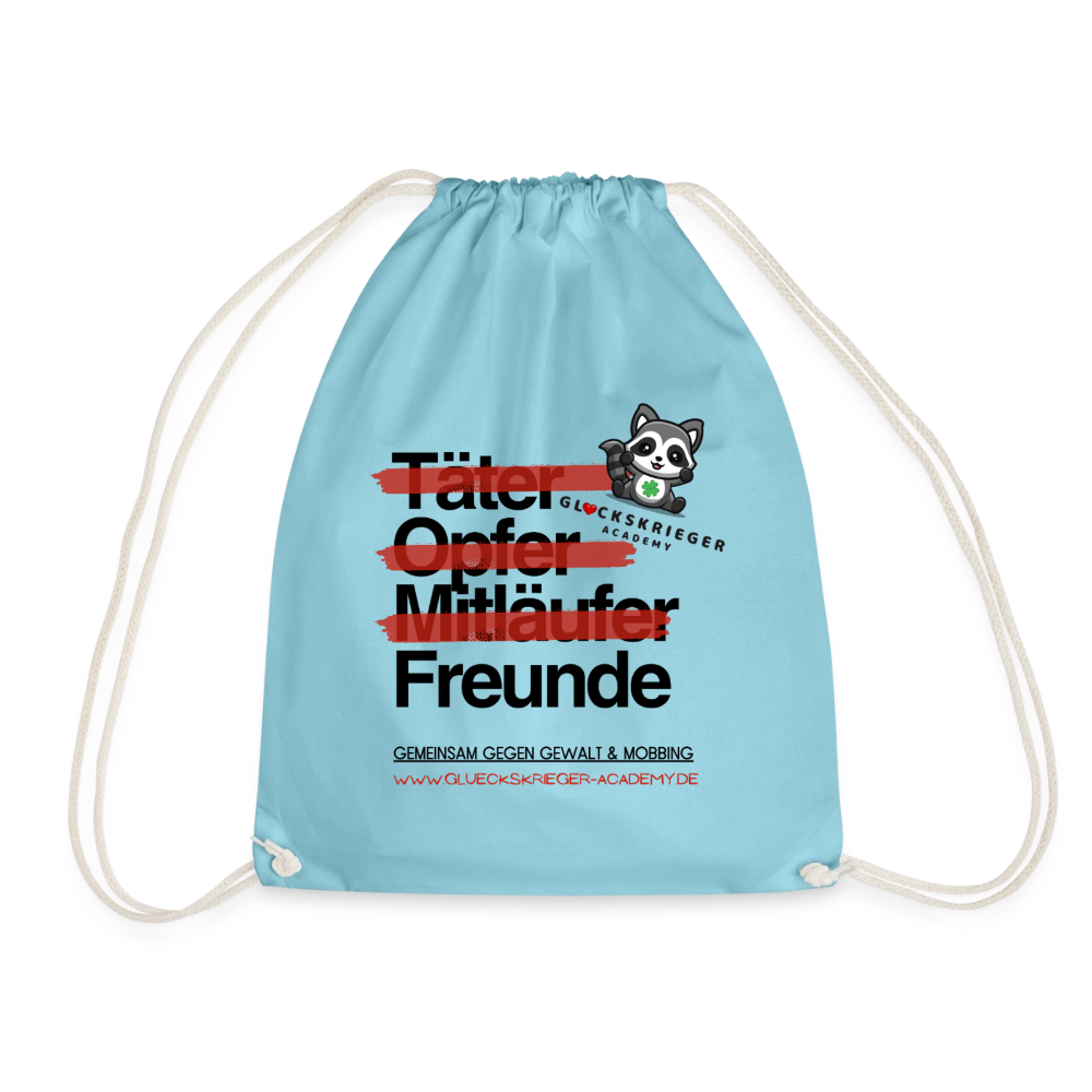 Glückskrieger Turnbeutel – Stärke für unterwegs - aqua