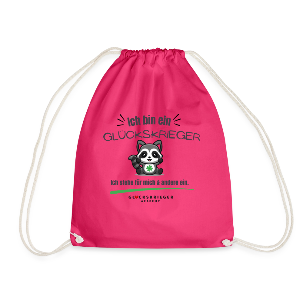 Glückskrieger Turnbeutel – Stärke für unterwegs - fuchsia