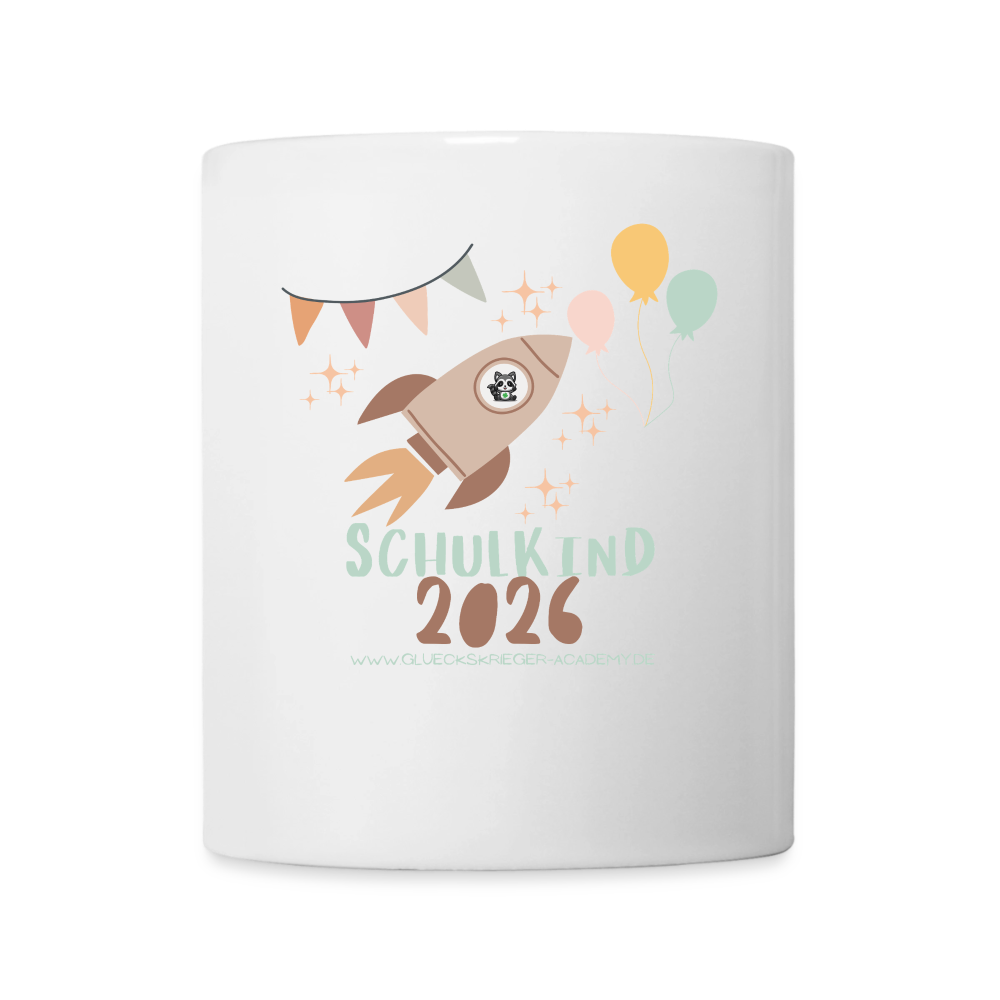 Glückskrieger Tasse – Schulkind 2026 - white