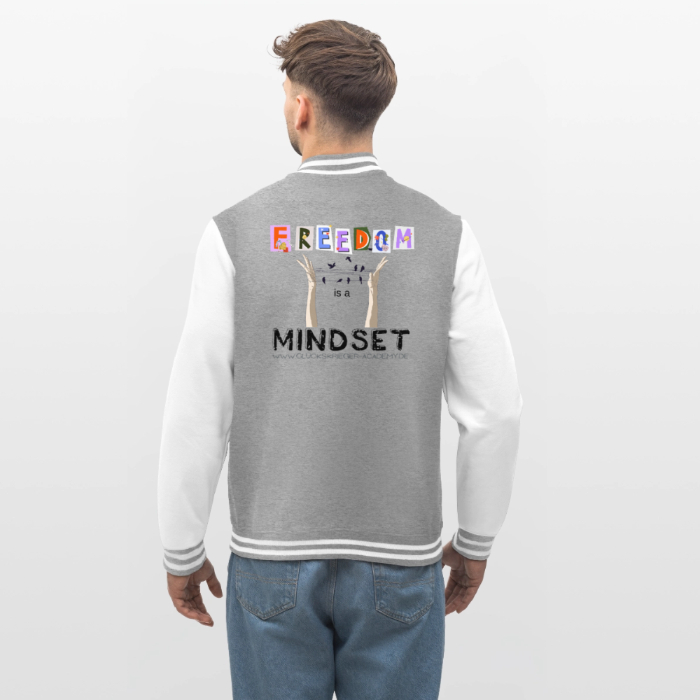 College Jacke – Freedom - heather grey/white