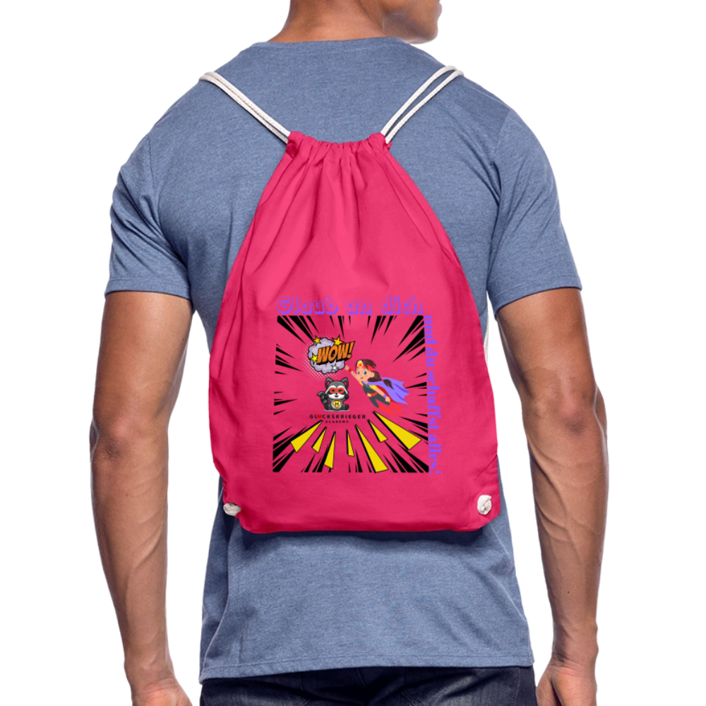 Glückskrieger Turnbeutel – Stärke für unterwegs - fuchsia