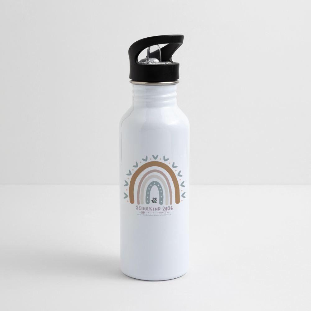 Glückskrieger Trinkflasche – Stark durch den Tag - white