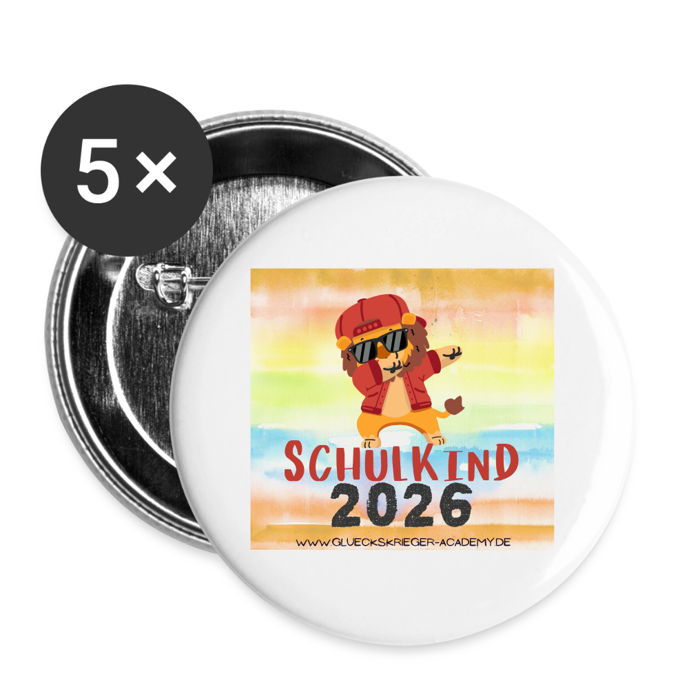 Glückskrieger Button – Mut zum Mitnehmen - white