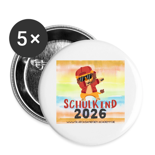 Glückskrieger Button – Mut zum Mitnehmen - white