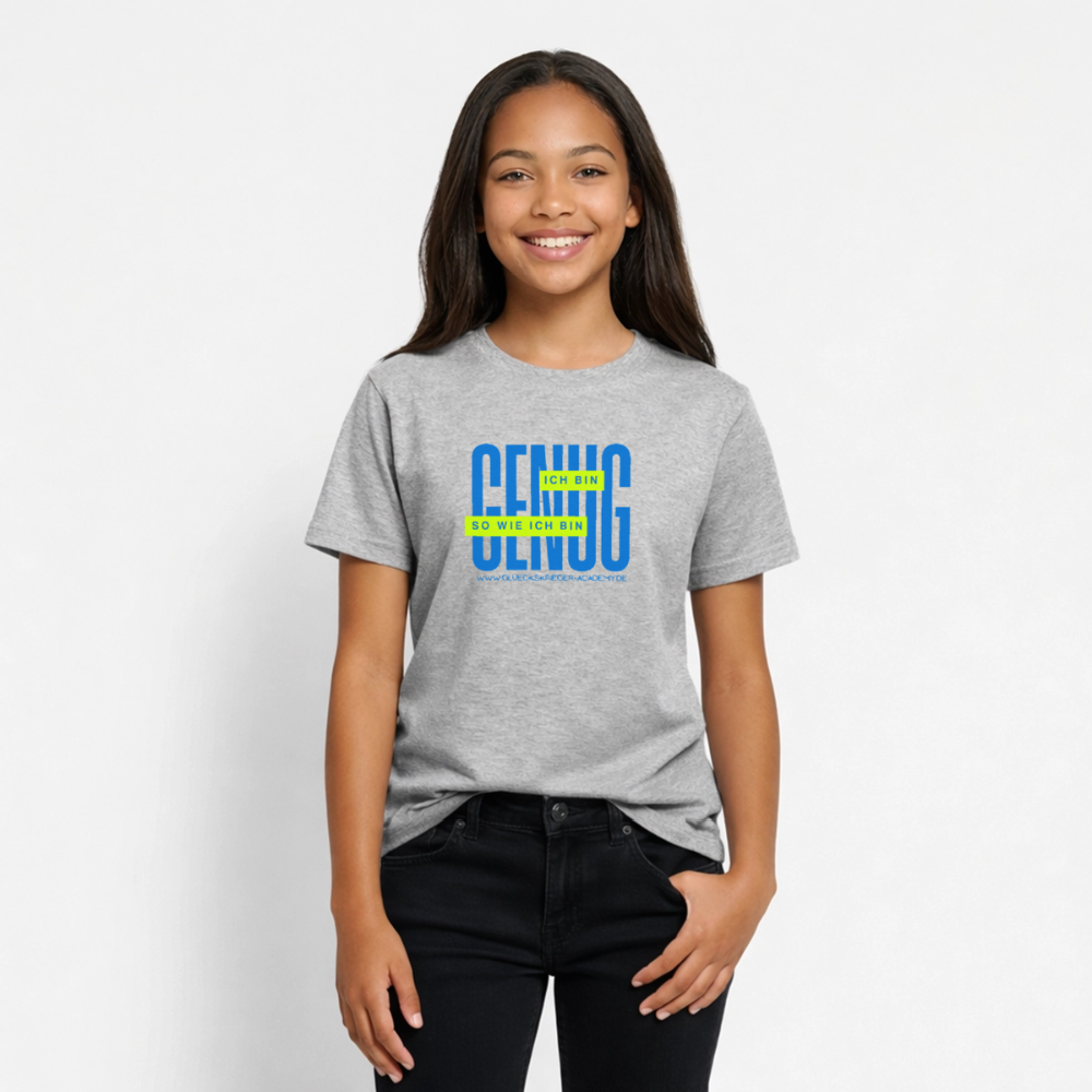 T-Shirt für Teens- Genug - heather grey