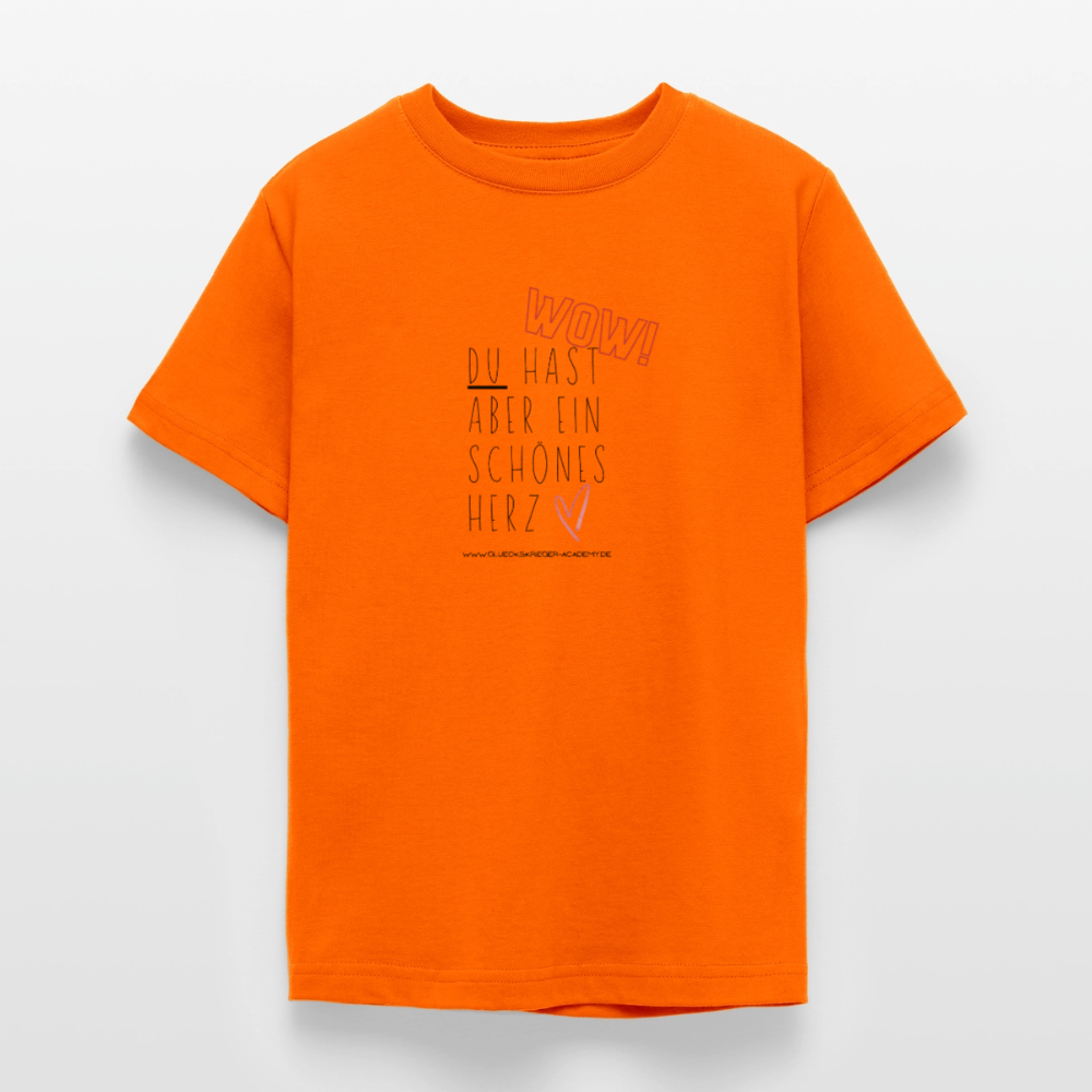 T-Shirt für Teens- Herz - orange