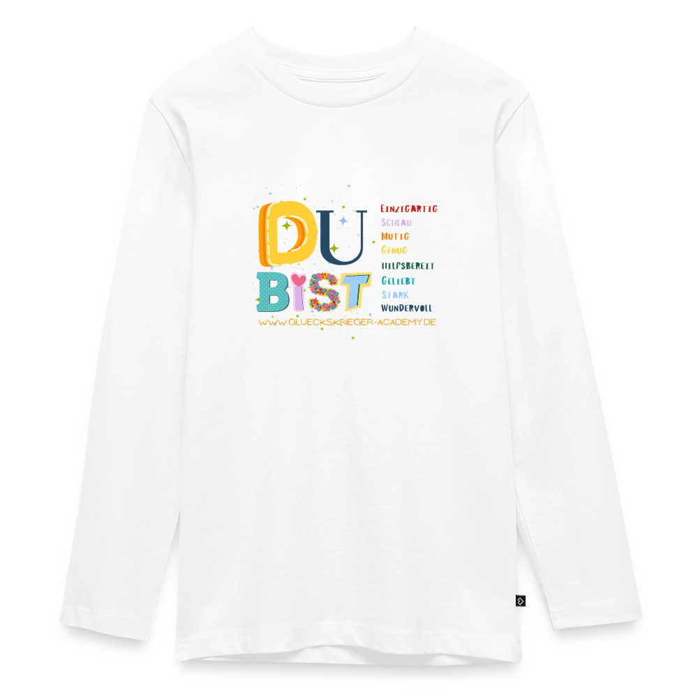 Langarmshirt für coole Teens - white