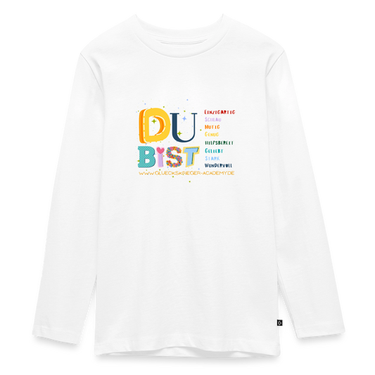 Langarmshirt für coole Teens - white