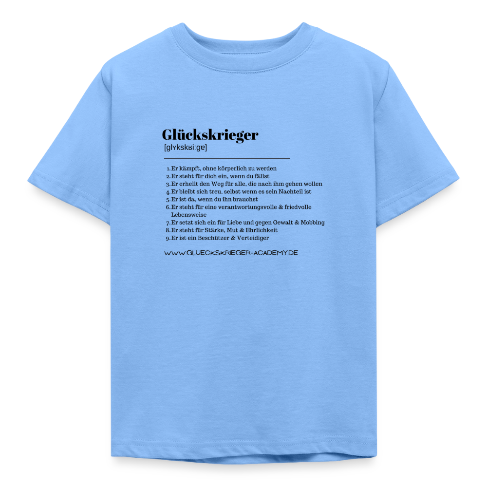 Kinder Shirt - Definition Glückskrieger - sky blue
