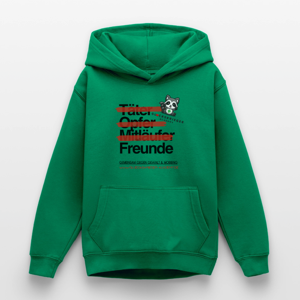 Glückskrieger Hoodie für Teens – Freunde - kelly green