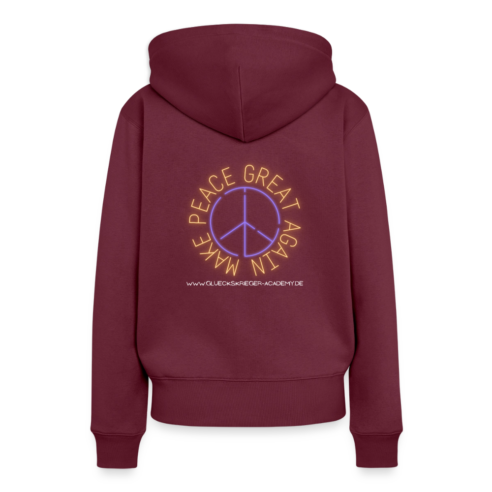 Damen Hoodies – Peace - burgundy
