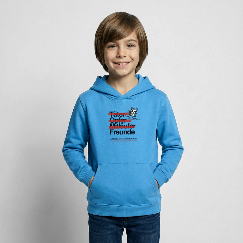 Glückskrieger Hoodie – Freunde - sea blue