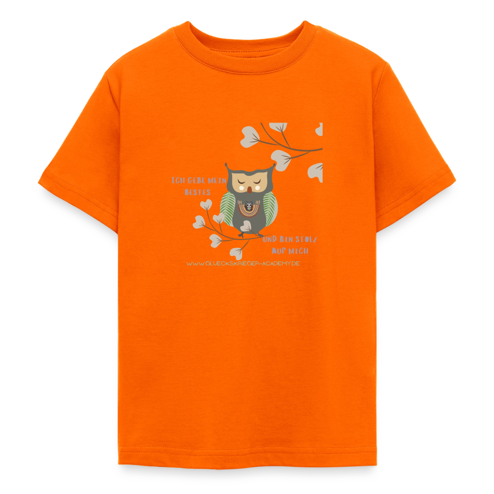 Glückskrieger T-Shirt für Teens – Ich gebe mein Bestes - orange
