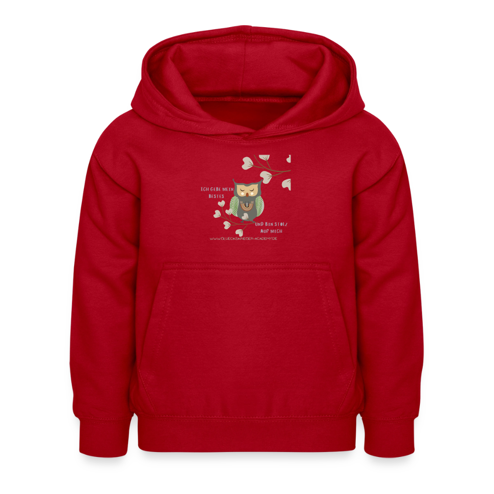 Glückskrieger Hoodie – Stark & Mutig - red