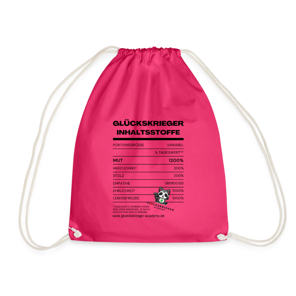 Glückskrieger Turnbeutel – Stärke für unterwegs - fuchsia
