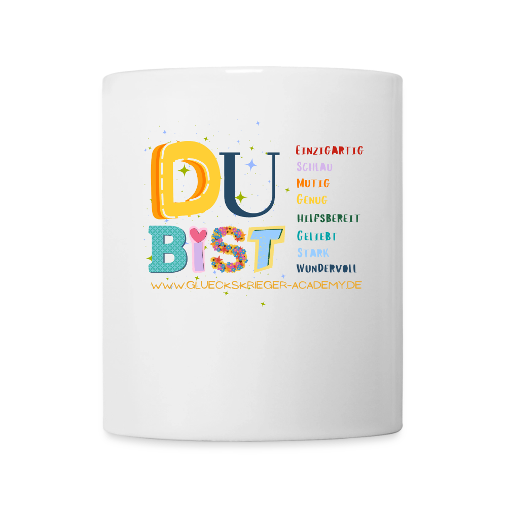 Glückskrieger Tasse – Dein täglicher Begleiter - white